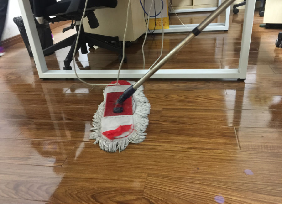 临汾木地板保洁案例